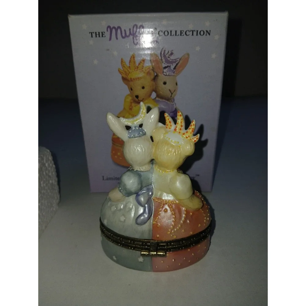 Vtg 2000 Muffy Vanderbear Muffy & Hoppy Limited Edition Millennium Porcelain Box